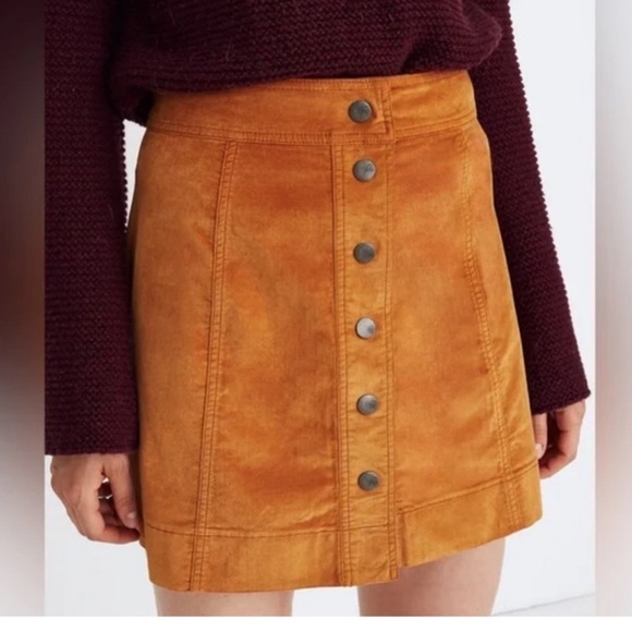 Madewell Dresses & Skirts - Corduroy A-Line Mini Skirt - Golden Mustard Color - Size 00